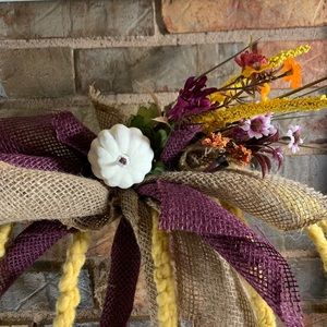 Yellow Pumpkin Wreath